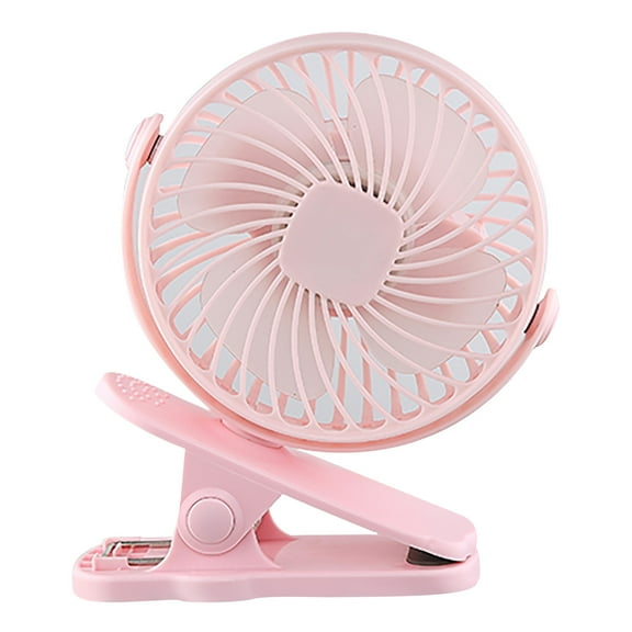 RoamHome Electric Clip-on Mini Fan Charging Small Fans USB Rechargeable Handheld Battery Powered Portable Fans Personal Cooling Fan That Blows Cold Air (Pink)