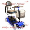 Zip'r Mobility - Zip'r Roo - Travel Scooter - 4-Wheel - 16.5"W x 14.5"D - Blue