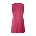 thumbnail image 6 of ZHYou Women Sleeveless Dresses, Pleated, Keyhole Neck, Tie Detail ,Soft, Breathable, Lightweight, Comfy Casual Beach Dresses with Pockets,Hot Pink,M, 6 of 9