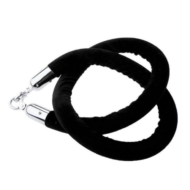 1.5m Velvet Rope Crowd Control Stanchion Barrier Velvet Rope Post Queue Line Barrier Black