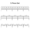 thumbnail image 6 of Pure Garden 5-Pack Decorative Metal Garden Fence with Azalea Design, Black, 6 of 7