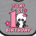 thumbnail image 4 of Inktastic It's My First Birthday with Panda Bear Girls Baby Bib, 4 of 4