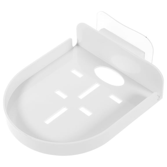 NUOLUX 1Pack Wall Mounted Shelf For Security Cameras With Stable Support White Plastic For Living Room