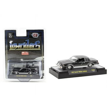 M2 Machines 1/64 Diecast Model - 1979 Chevy Silverado Pickup, Black With Stars & Stripes, Limited Edition (6000 Pcs)