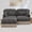 Khaki black, variant on HUTWIFE Home Adult Chenille Loveseat with Tassel Trim, Beige Coffee