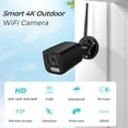 thumbnail image 2 of ANBIUX-cámara IP de 8MP para exteriores, videocámara de seguridad CCTV con detección de personas, Audio, IA, 1080P, HD, visión nocturna infrarroja a Color, 2 of 3