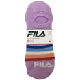 thumbnail image 2 of Fila Women's 5-Pack Multi Stripe Super No Show Socks Purple, 2 of 2