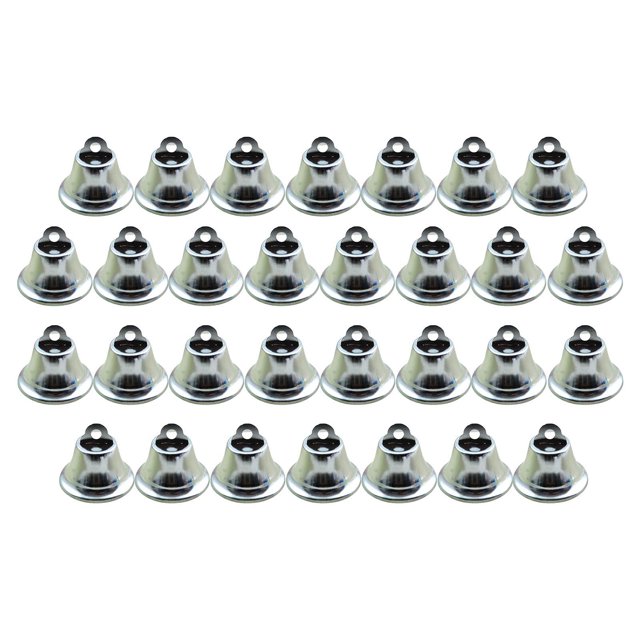 30x Campanas Galvanoplastia Retro Colgante Resistente al Plata Mini Tobillera Kit de carillón Colgantes para manualidades de