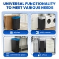 thumbnail image 3 of Plastic Prince 23 Gallon Slim Trash Can Kitchen, Commercial Tall Trash Bin Narrow, Rectangular Slim Jim Skinny Garbage Can for Home Garage Cabinet Restaurant, Black, 3 of 9