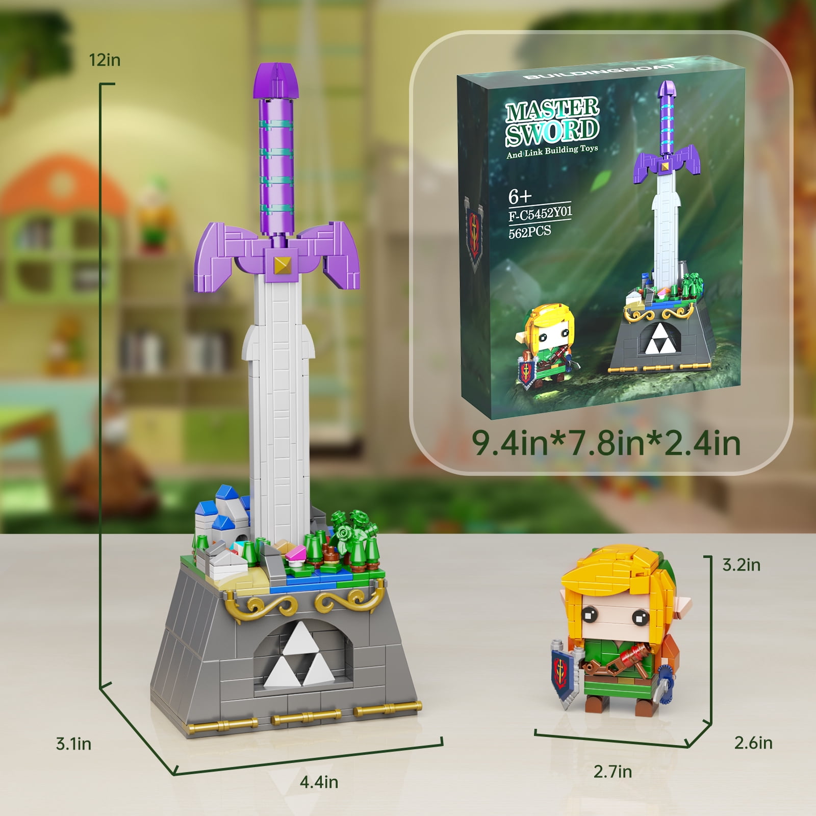 Breath of the Wild Master Sword & Link Action Figures Building Blocks Set Micro Hyrule Model Toys Game Fans Children Gifts