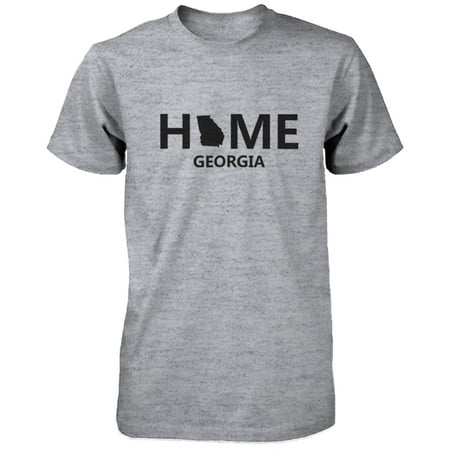 Home GA State Grey Men's T-Shirt US Georgia Hometown Cotton (Best Ga State Parks)