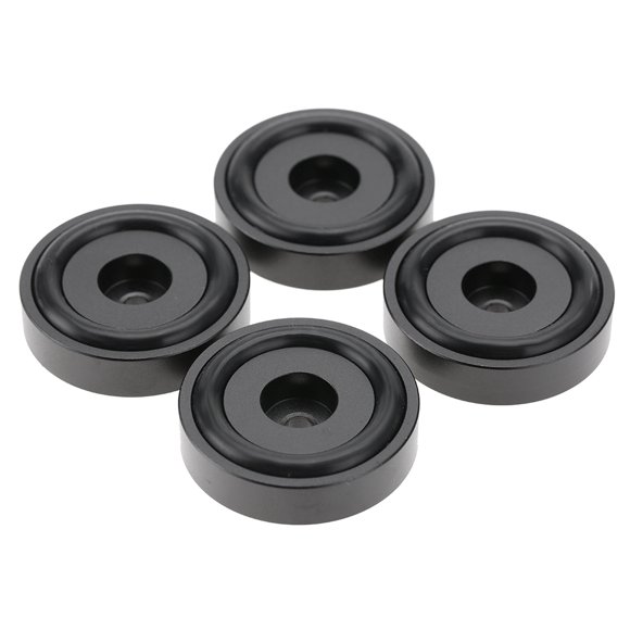 Qiilu 4PCS 40*10mm Aluminium Alloy Amplifier Pad Anodizing Sand Blasting Amplifier Pads Feet, Speakers Stand Feet, Amplifier Aluminium Feet