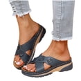 thumbnail image 4 of Zapatos de verano para mujer, sandalias de tacón con cuña, zapatillas de flores ahuecadas Wmkox8yii ytu9995, 4 of 4