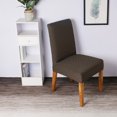 thumbnail image 4 of 1 Uds. Funda para silla de comedor con entramado de diamante sólido elástico funda extraíble lavable corta silla de comedor Protector asiento fundas sólidas para Hotel comedor café yeacher estándar, 4 of 6