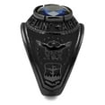 thumbnail image 6 of US Air Force Ring for Men and Women Unisex Stainless Steel Military Patriotic Ring in Black with Blue Stone Sapphire, 6 of 7