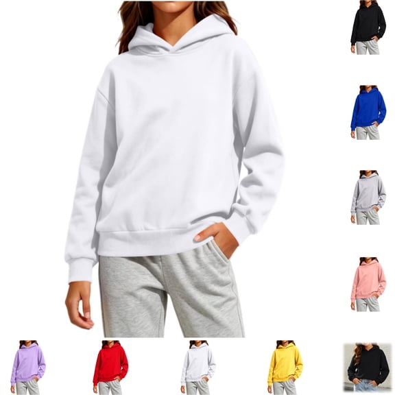 YOUYEDIAN Hoodies for Teen Girls Casual Fleece Hooded Sweatshirt Fall Winter Oversized Long Sleeve Hoodie