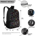 thumbnail image 3 of Uorisanigo Academic Design Kids School Bag Set for Girls Boys 4 in 1 Set, with Insulated Lunch Box Water Bottle Sleeve Stationery Pencil Case Bag for Elementary Middle School Bookbag, 3 of 7
