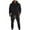 Black, variant on APEXFWDT Men's 2-Piece Tracksuit - Jacquard Sweatsuit Long Sleeve Hoodie & Drawstring Cuffed Pants Athletic Casual Set,L,Black