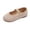 Beige, variant on LYHaoo Girls Summer Casual Dress Shoes Lightweight Round Toe Ballet Flats for Girls School Wedding Party Shoes,Beige,Sizes 6.5(5.31") Toddler