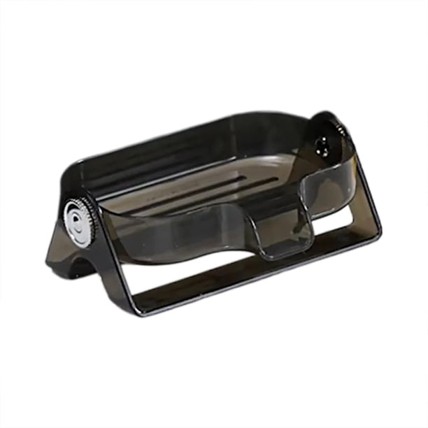 Soporte para jabonera de drenaje automático, encimera de ahorro de jabón de cascada, mantiene el jabón seco, caja de jabón duradera, soporte de jabón negro Gloria Jabonera