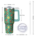 thumbnail image 2 of 40oz Christmas Ornaments Holiday Tumbler with Handle and Straw, Winter Festive Coffee Cup, Insulated Stainless Steel Mug, Gifts for Women Men, 2 of 4