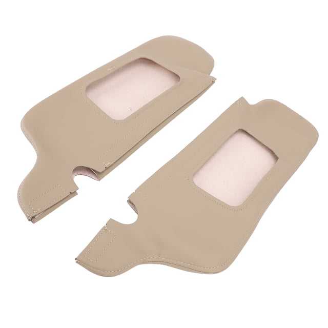 Sun Visor Cover, Pair Left Driver and Right Passenger Side PU Leather Sun Visor Protector Cover for Mustang 1994-2004, Easy Installation, Sporty Style