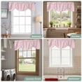 thumbnail image 6 of Tie Up Valance for Windows Pink Plaid Curtains Valances Rod Pocket Valance Window Treatments Diamond Texture Balloon Curtains for Kitchen Living Room Bedroom Bathroom Decor 42x12 Inch, 6 of 9