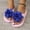 Blue, variant on 3D Floral Sandals for Women Flatform Thongs Flip Flops Summer Boho Sandals with Big Flower Decoration Lightweight Casual Flip Flops for Beach Vacation Fashion (Black 9.5)