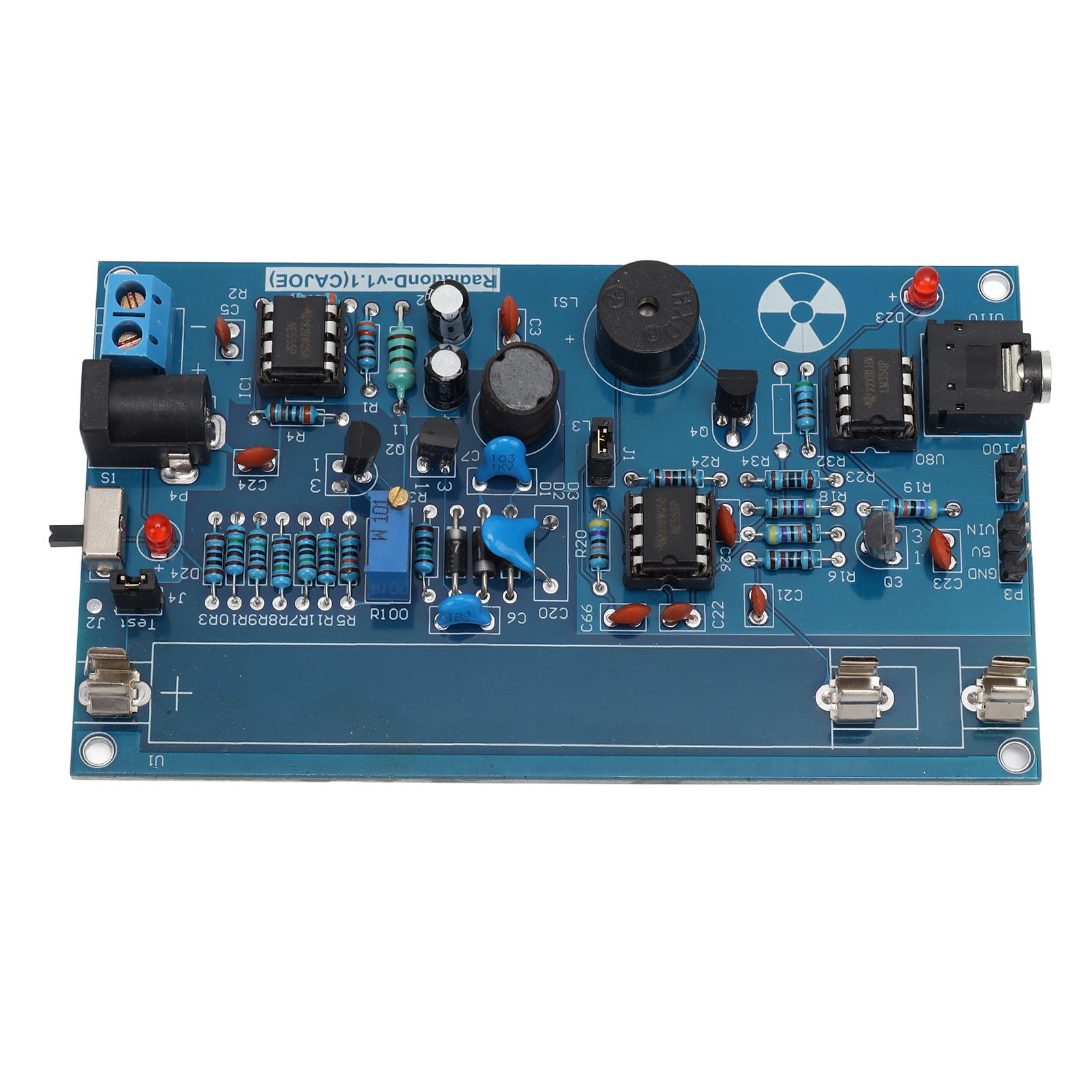 DIY Geiger Counter Kit, Sound Light Alarm Geiger Counter Module Tube