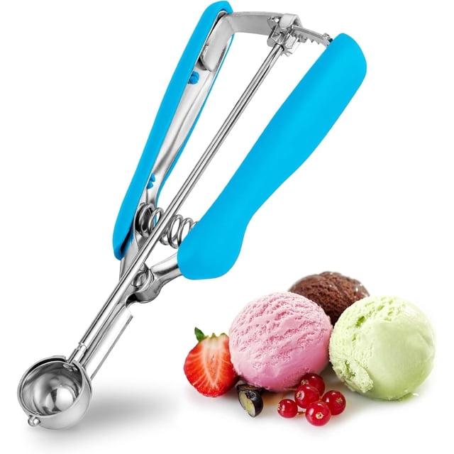 Small Cookie Scoop Set - Include TSP Cookie Dough Scoops Ice Cream Scoopers Stainless Steel Cookies Scoops for Baking Good Soft Grips Quick Trigger Release