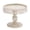 White Solid Round 10" x 10" x 9", variant on DecMode 10" x 9" White Metal Decorative Stand with Lace Inspired Edge, 1-Piece