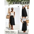 thumbnail image 6 of Nlife Women High Waist Front Button Side Pocket A-Line Midi Skirt, 6 of 7