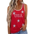 thumbnail image 2 of Stralyhd 250 Anniversary Usa Women's Tank Tops American Flag Stars Shirt Freedom Tank Tops Sleeveless Scoop Neck 1776-2026 Shirts Red L, 2 of 7
