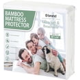 thumbnail image 1 of King Size Ultra Soft Bamboo Mattress Protector, Extra Long Skirt, Waterproof Bed Sheet, Hypoallergenic, Mattress Cover (King 80" x 76"), 1 of 8
