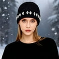 thumbnail image 2 of ChaoLingNeng Wool Beanie for Women, Lined Large Winter Hat, Big Knitted Beanie Ski Skull Cap Soft Thermal Cold Weather Outdoor Sports, 2 of 4