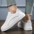 thumbnail image 5 of HBFAGFB Chaussures pour Femmes Sport Course Lacets Chaussures de Travail Espadrilles Mode Polyvalentes Blanches Taille 38, 5 of 5