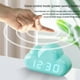 thumbnail image 5 of Reloj despertador creativo, cuatro nubes, reloj de mesa LED controlado por voz, snooze junto a la cama, reloj de mesa de luz nocturna de calendario para estudiantes, negro azulado, 5 of 7