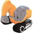 thumbnail image 1 of 2025 Excavator Plush Simulation Truck Car Cute Cartoon Excavator Toy Truck Throw Pillow (yellow), 1 of 5