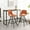 Orange, variant on 2 28.25" Counter Height Stools In Gray, With Upholstery, Metal Legs And Footrest For Bar Use Gray Stools, Of 2, Stable Built-in