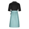 thumbnail image 5 of FDGIU Vintage A-Line Skirt - Women's High Waist Pleated Midi Skirt with Pockets (Polka Dot, Rockabilly Style), 5 of 6