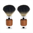 thumbnail image 1 of Cepillo para Barba de Pelo de Tejón Puro, Cepillo de Afeitar para Hombre con Manejar de Madera, Suministro de Maquinillas de Afeitar, 1 of 5