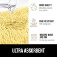 thumbnail image 5 of GORILLA GRIP Chenille Bath Rug 36x24, Rubber Backing Quick Dry Washable Microfiber Mats, Yellow, 5 of 10