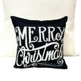 thumbnail image 2 of MINI Merry Christmas Black | Christmas decor | 8 x 8 | Home Decor | Primitive Decor | Tiny House Decor | Lumbar Pillow, 2 of 2