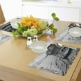thumbnail image 4 of Ambesonne Black and White Place Mats Set of 4, Fishing Boat, Standard Size, Grey, 4 of 6