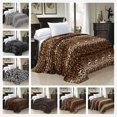 thumbnail image 2 of Soft Wool Throw Leopard Animal Print Flannel Blanket for Sofa Bedding, 2 of 3