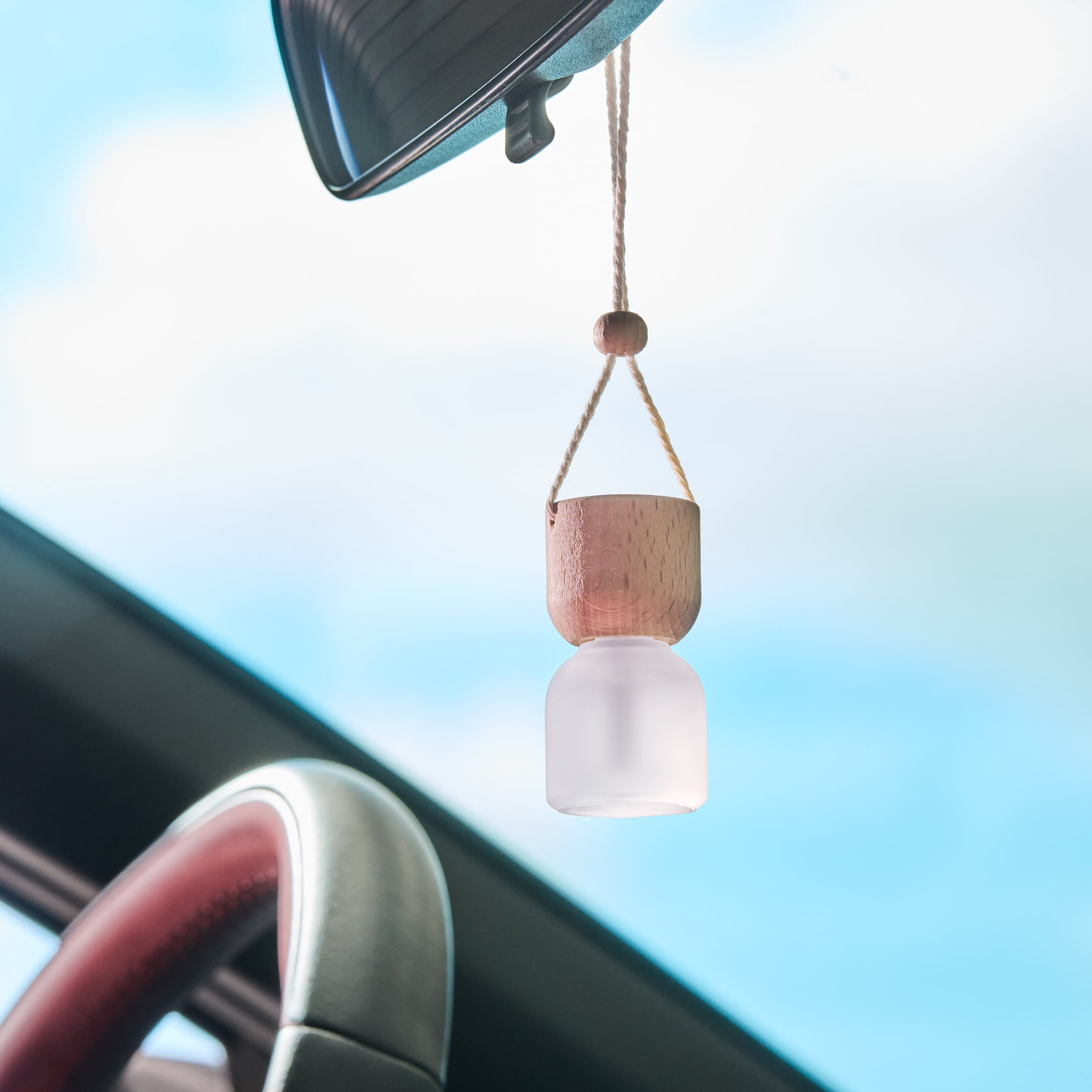 Better Homes & Gardens Salted Coconut Mahogany Scented Hanging Car Diffuser, 0.3 fl (8 ml)