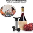 thumbnail image 2 of 6 tapones de vacío, tapón de vino preservador de vino, juego de guardabotellas de vino sellador al vacío reutilizable mantiene el vino fresco, 2 of 5