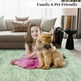 thumbnail image 5 of Shininglove Washable Area Rugs 5' x 7' Modern Abstract Plain Texture Living Room Carpet, Contemporary Non-Slip Accent Floor Mat for Bedroom Dining Room(Green), 5 of 7