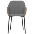 thumbnail image 2 of vidaXL Dining Chairs 2 pcs Light Grey Fabric and Faux Leather, 2 of 5