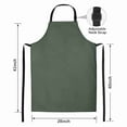 thumbnail image 3 of FOUNDLDF 2 Pack Waterproof Apron, 40 Inch Work Apron, Adjustable Bib Apron, Family Apron for Adults, Green, 3 of 7